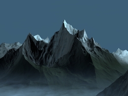 恢弘大气雪山模型