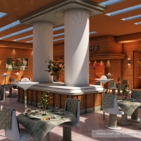 C4D酒店渲染作品Restaurant by cinema 4D