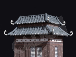 C4D香格里拉中式建筑模型 Kitbash3d-Shangri-La_Tower_F_grp