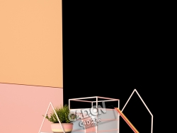 粉色系卡通几何体三维风格C4D电商工程模型下载 E-commerce Poster project