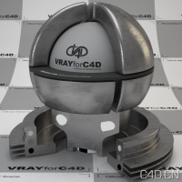 vray for c4d材质：Metal scatched 002