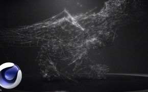 C4D制作一个恐龙粒子网格视频教程