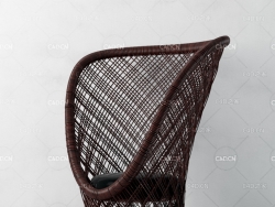 藤艺家具捆绑编织家具藤椅C4D模型 chair 3d model