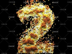 C4D+X-particles粒子制作倒J时动画（含工程文件）三
