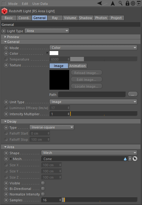 C4D周练作业-Mesh Lights RS网格灯—RS灯光内容—Redshift红移中文帮助文档手册-C4D之家 WWW.C4D.CN